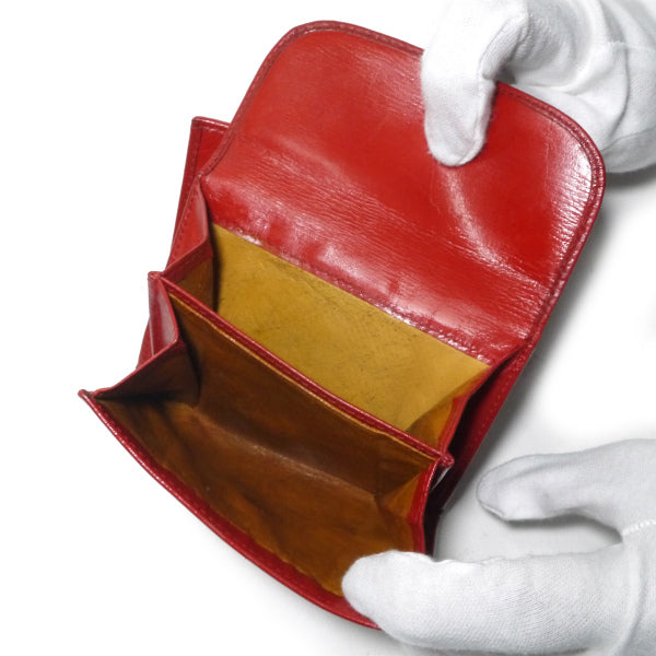 OLD Gucci　総革ホースシュー折財布（赤）