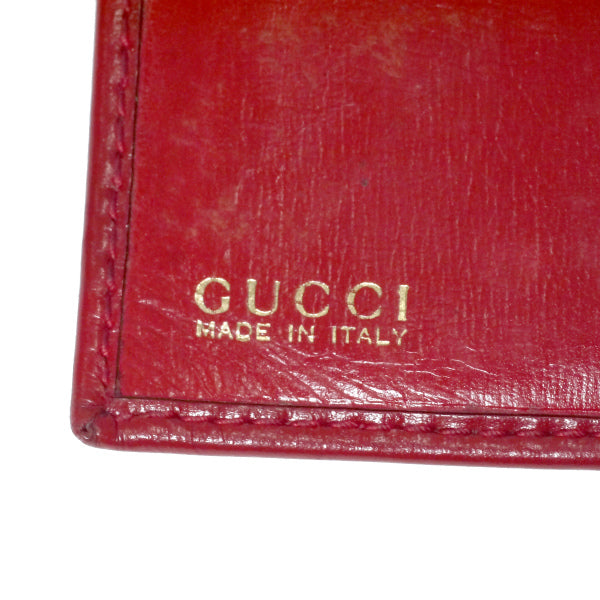 OLD Gucci　総革ホースシュー折財布（赤）