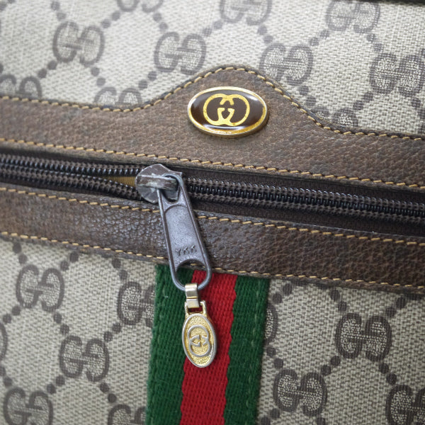 OLD Gucci 定番ショルダー縦シェリー（茶・大）