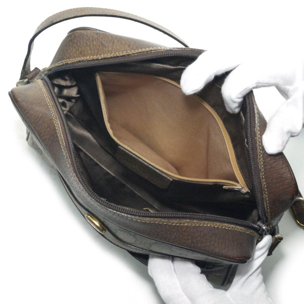 OLD Gucci 定番ショルダー縦シェリー（茶・大）