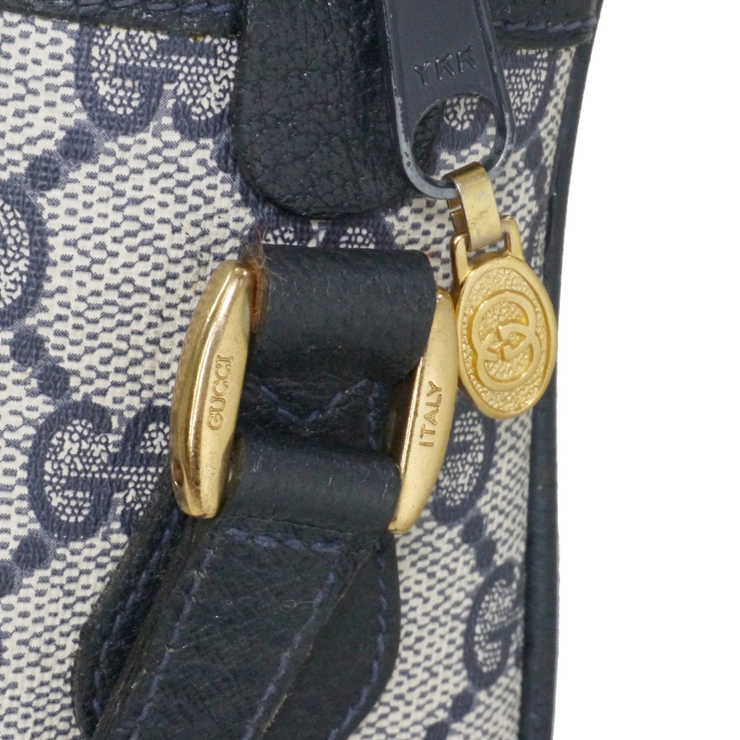 OLD Gucci　定番ショルダー縦シェリー（青・小）