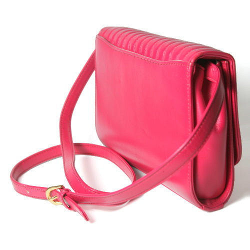 Pierre Cardin　本革　斜め掛けショルダー（ピンク）