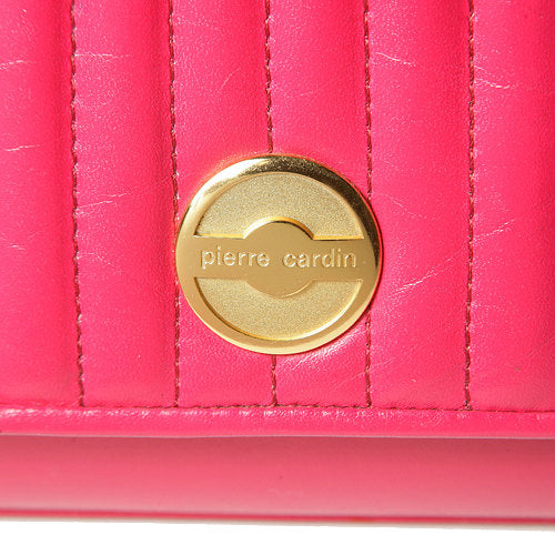 Pierre Cardin　本革　斜め掛けショルダー（ピンク）