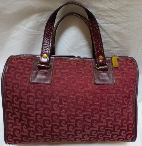 Pierre cardin　エンジ色ミニボストン