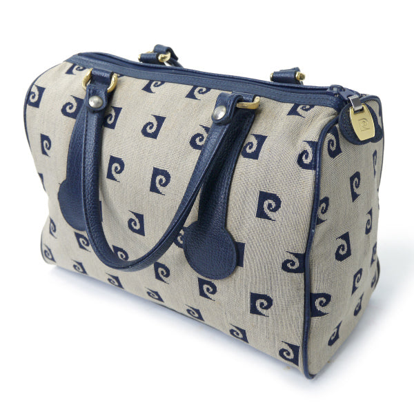 Pierre cardin Pロゴ中型ボストンバッグ（青）