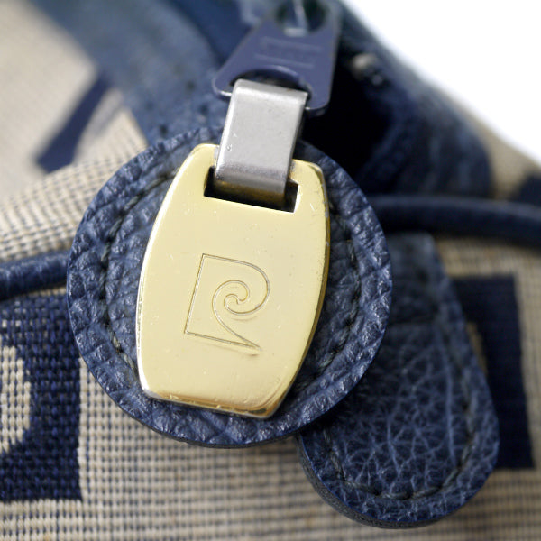 Pierre cardin Pロゴ中型ボストンバッグ（青）