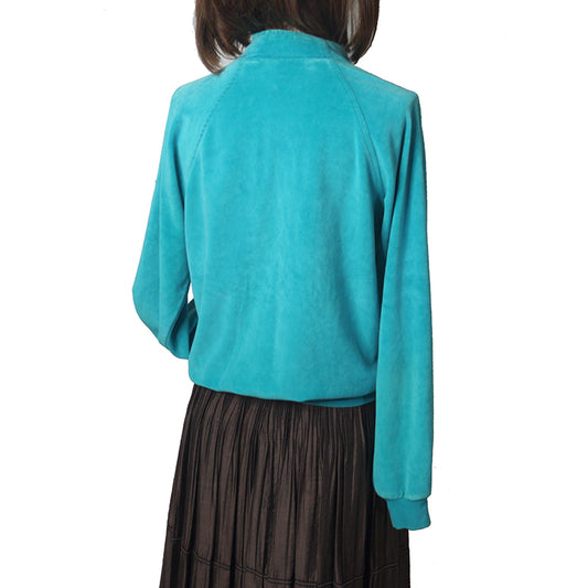 pierre cardin 70sベロアブルゾン（グリーン）