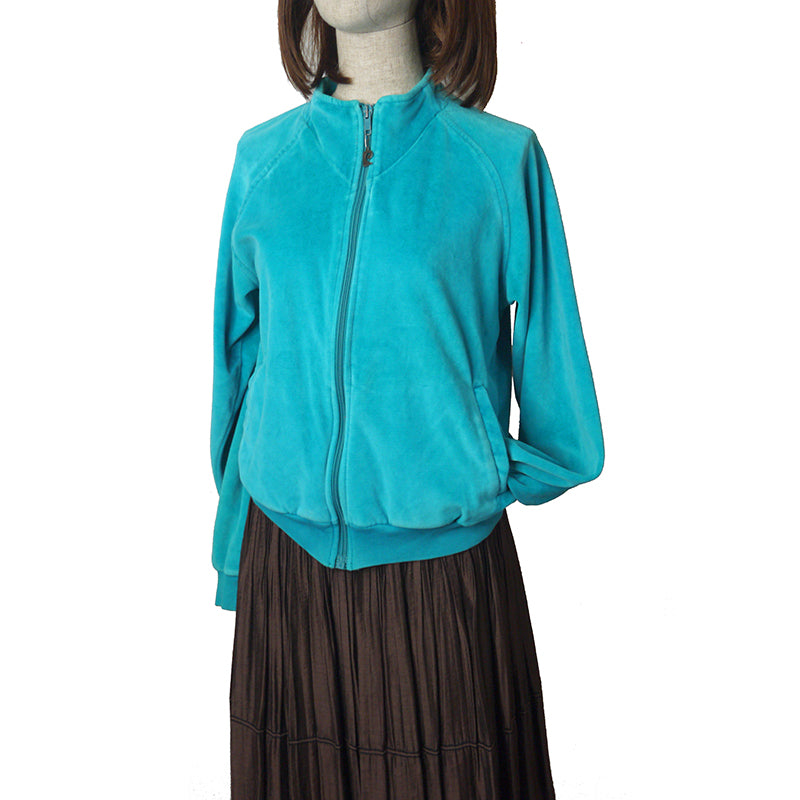 pierre cardin 70sベロアブルゾン（グリーン）