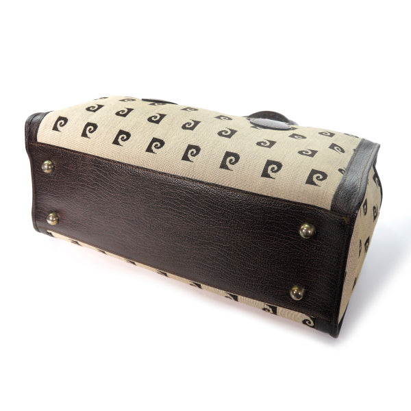 Pierre cardin ロゴP大型ボストンバッグ（茶）