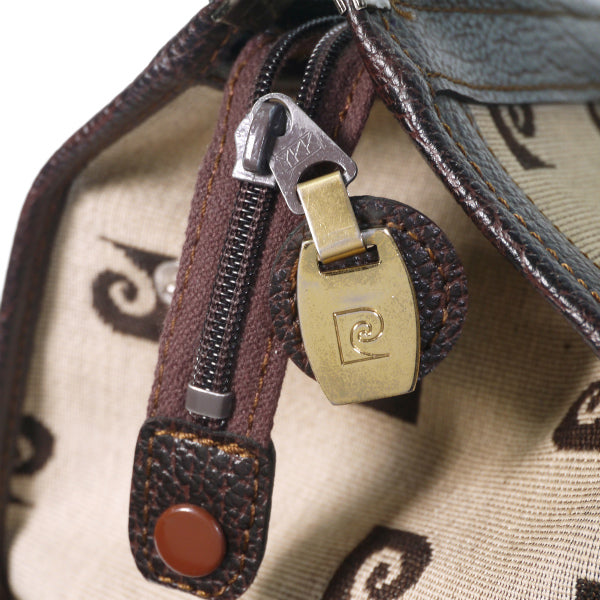 Pierre cardin ロゴP大型ボストンバッグ（茶）