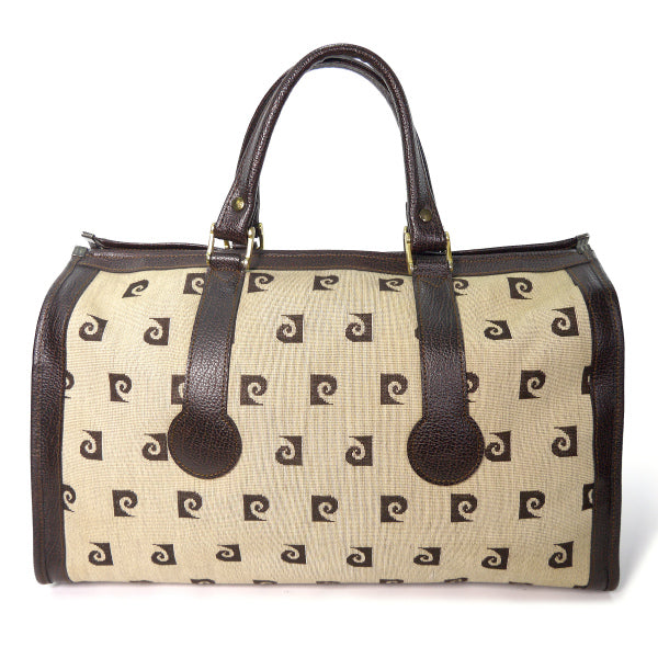 Pierre cardin ロゴP大型ボストンバッグ（茶）