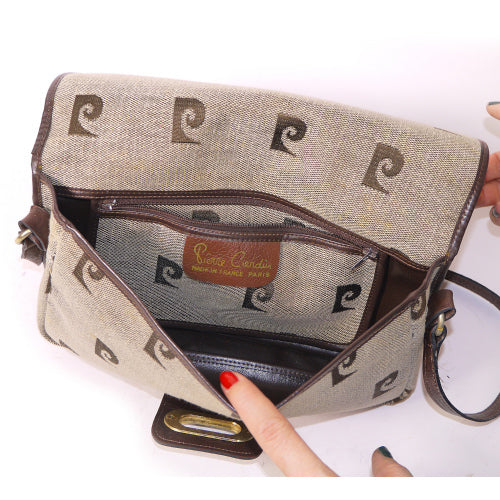 Pierre cardin レトロPロゴショルダー(茶)
