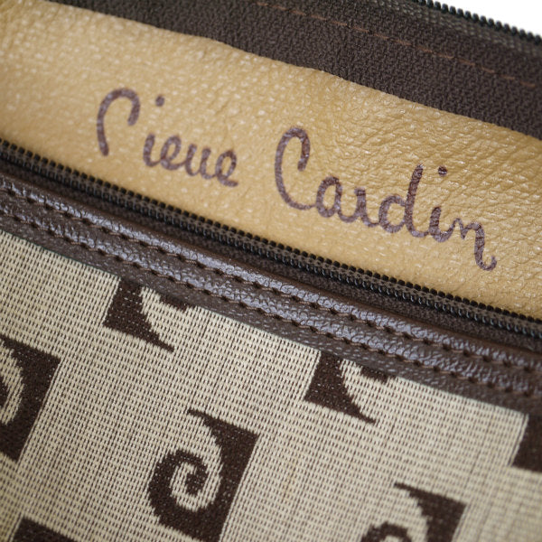 Pierre cardin Pロゴ中型ボストンバッグ（茶）