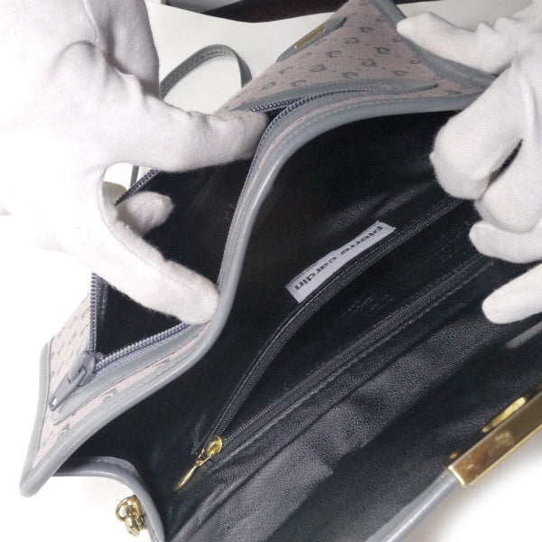 Pierre cardin レトロPロゴ柄ジャガードショルダー（グレー）