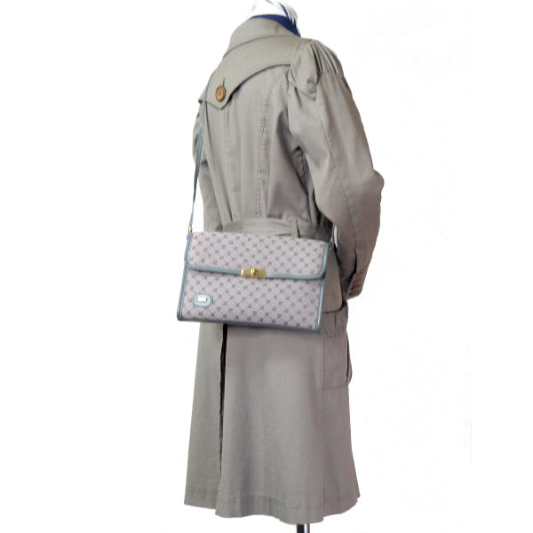 Pierre cardin レトロPロゴ柄ジャガードショルダー（グレー）