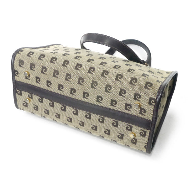 Pierre cardin　Pロゴジャガードボストンバッグ（茶）