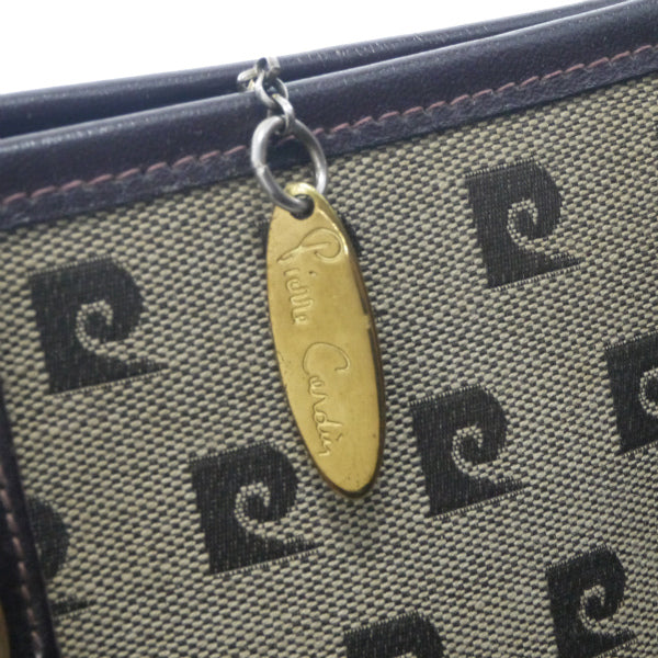 Pierre cardin　Pロゴジャガードボストンバッグ（茶）