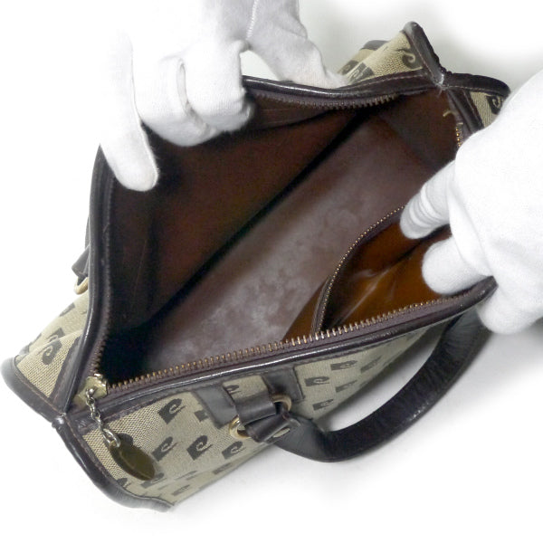 Pierre cardin　Pロゴジャガードボストンバッグ（茶）