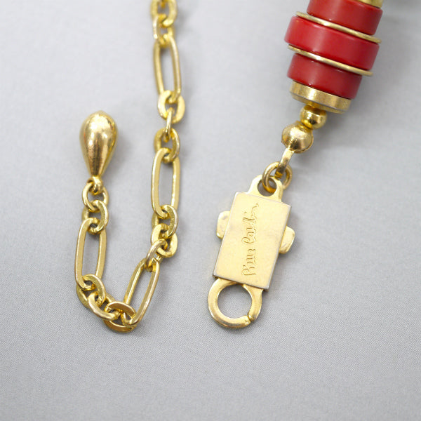 Pierre cardin カラー ネックレス（赤×青）
