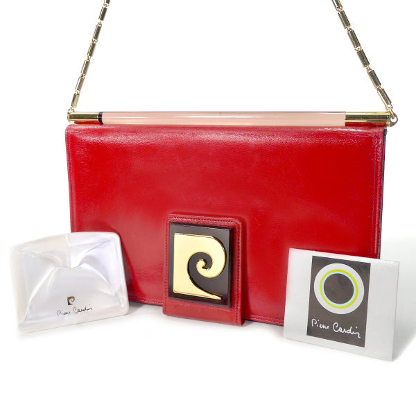 Pierre cardin デッドストック!ショルダー（赤）