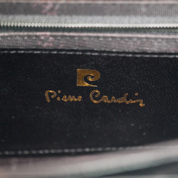 Pierre cardin Pロゴ本革チェーンショルダー（黒）