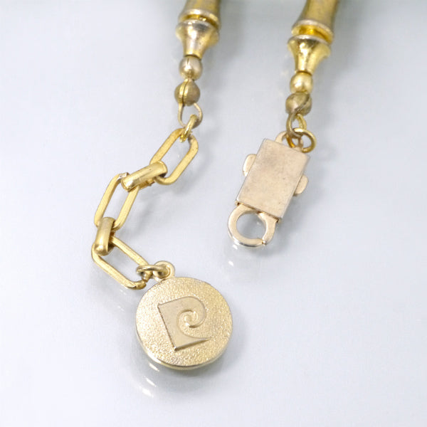 Pierre cardin ブラックストーン vintageネックレス（ゴールド）