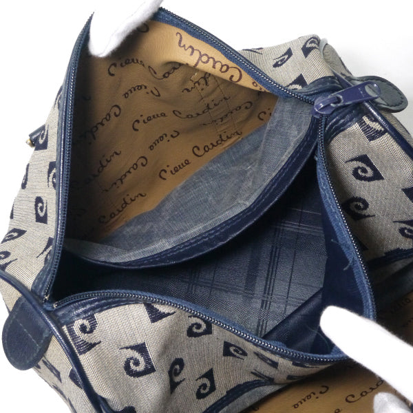Pierre cardin　Pロゴボストンバッグ（青）