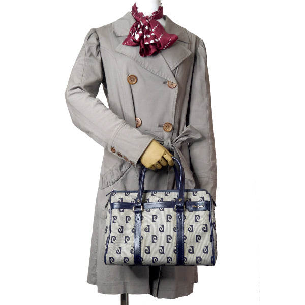 Pierre cardin　Pロゴボストンバッグ（青）