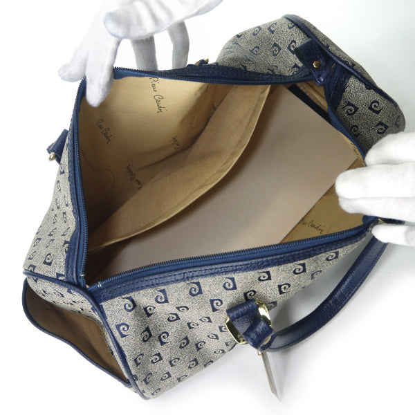 Pierre cardin デッドストック！Pロゴ中型ボストンバッグ（青）