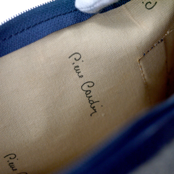 Pierre cardin デッドストック！Pロゴ中型ボストンバッグ（青）