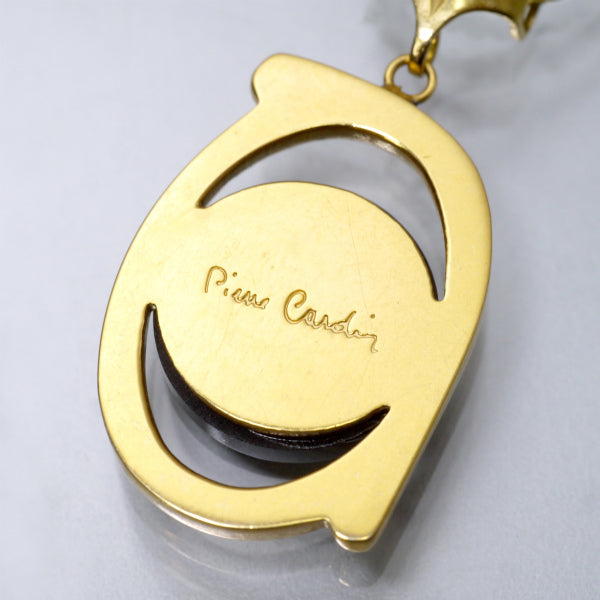 Pierre cardin　Pロゴ カットアウトネックレス（黒/ゴールド）