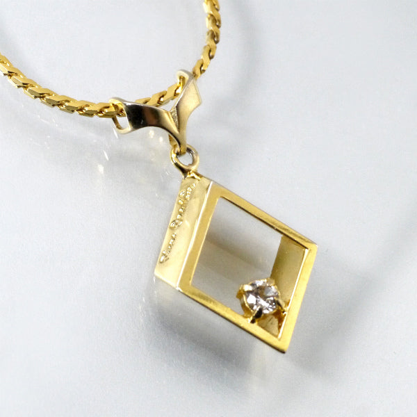 Pierre cardin　ダイヤカットアウト ストーンネックレス（ゴールド）