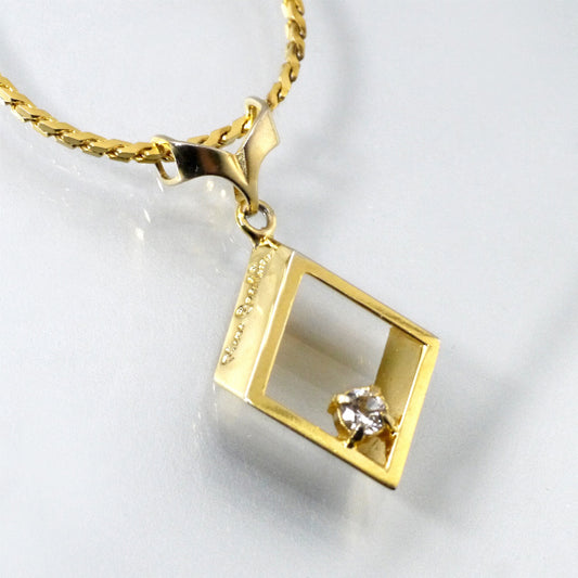 Pierre cardin　ダイヤカットアウト ストーンネックレス（ゴールド）