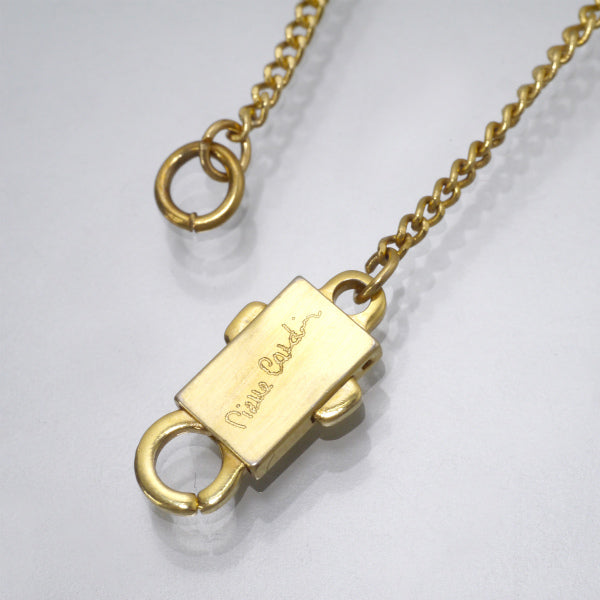 Pierre cardin　Pロゴ プレートチェーンネックレス（青/ゴールド）