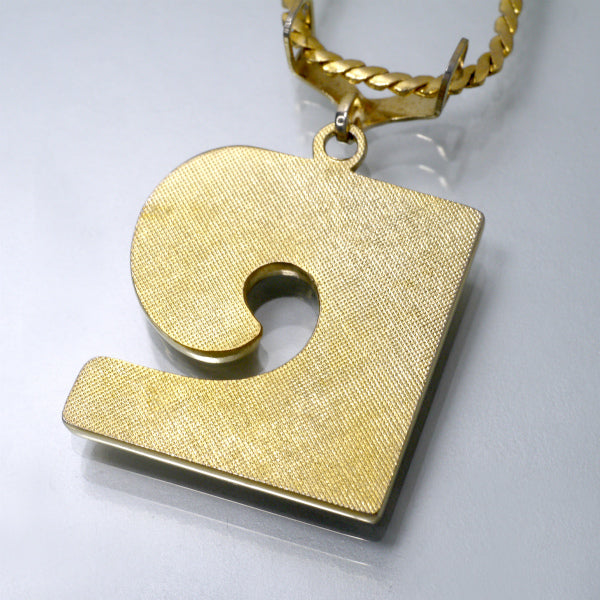 Pierre cardin　メッシュPロゴ ロングネックレス（シルバー/ゴールド）