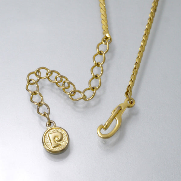 Pierre cardin メッシュPロゴ ロングネックレス（シルバー/ゴールド