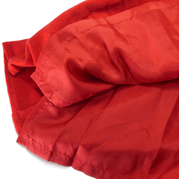 Pierre cardin ニットプリーツ ミモレ丈スカート（赤）