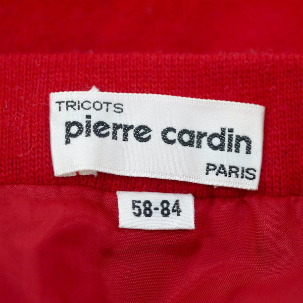 Pierre cardin ニットプリーツ ミモレ丈スカート（赤）