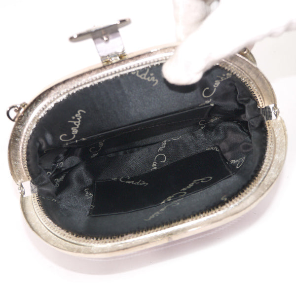 Pierre cardin がま口パーティバッグ(黒）