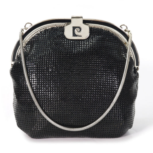 Pierre cardin がま口パーティバッグ(黒）
