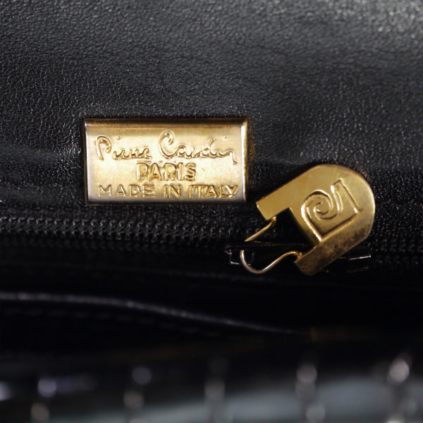 Pierre cardin　クロコ チェーンバッグ（黒）