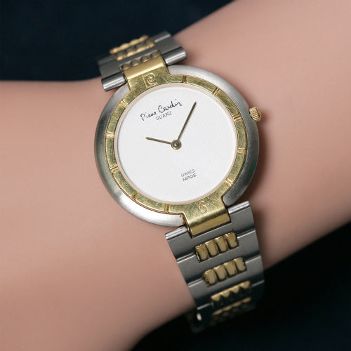 Pierre cardin　蛇腹コンビカラー80ｓ 腕時計