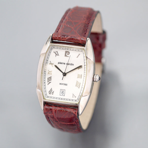Pierre cardin　ギリシャ数字80ｓ 腕時計（革ベルト/茶）
