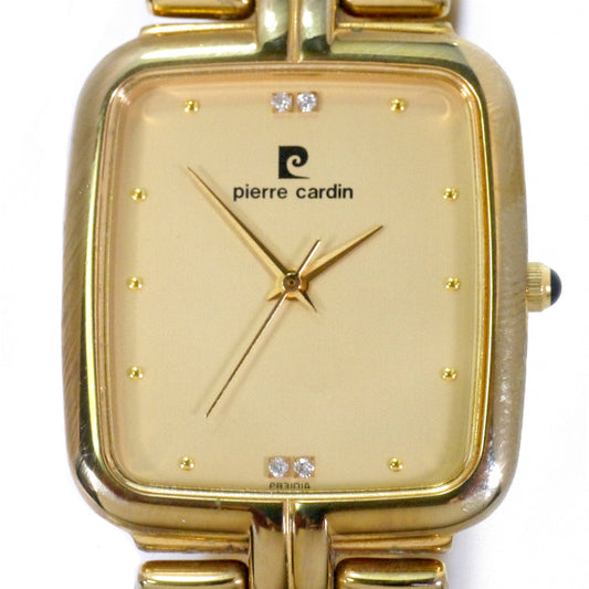 Pierre cardin　スクエアフェイス蛇腹腕時計（ゴールド）