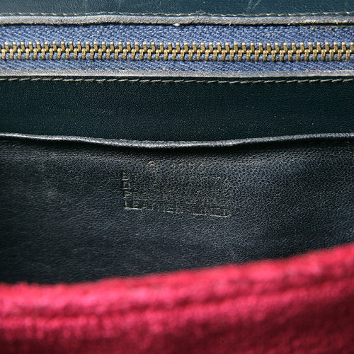 Roberta　ヴィンテージ　モケットチェーンショルダー（赤系）