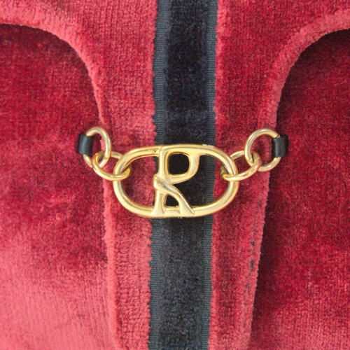 Roberta　ヴィンテージ　モケット　チェーンバッグ（赤）