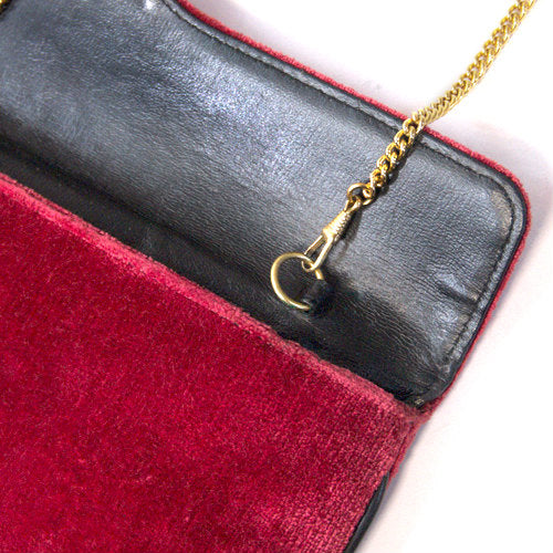 Roberta　ヴィンテージ　モケット　チェーンバッグ（赤）