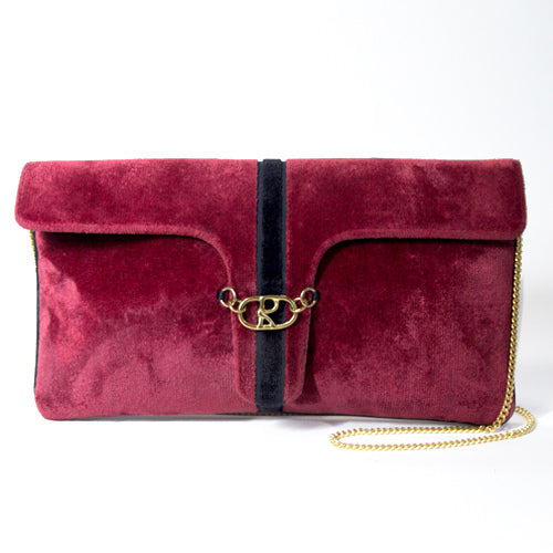 Roberta　ヴィンテージ　モケット　チェーンバッグ（赤）