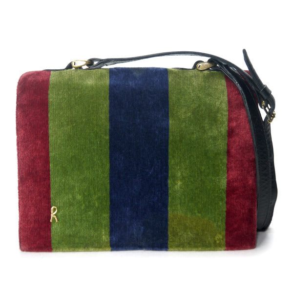 Roberta　モケット素材スクエアショルダー（赤/緑/青）