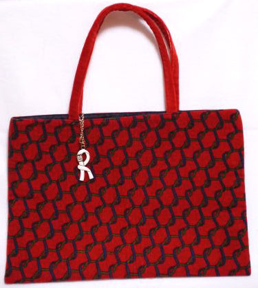 Roberta　トートバッグ（ビロード赤）